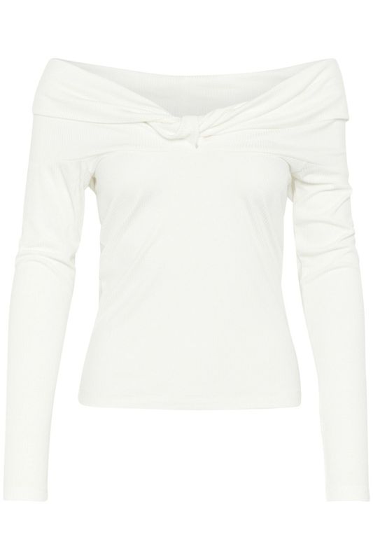 Kaffe Chandail manches longues offwhite torsade avant 10509770