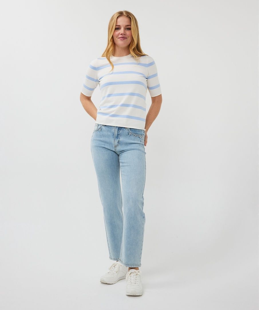 Esqualo Jeans bleu pâle avec detail broderie poches SP2512009