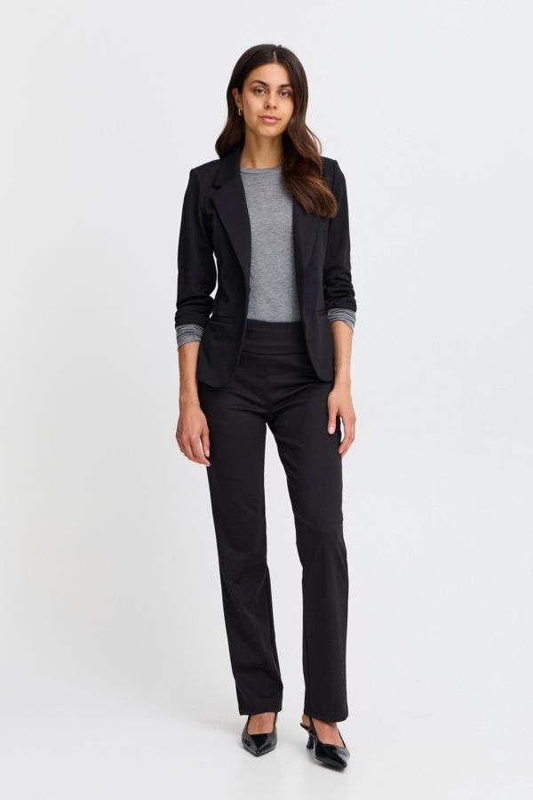 Fransa Pantalon droit noir 20615363