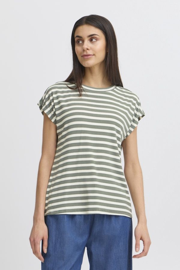 Fransa T-Shirt rayures kaki 20615371