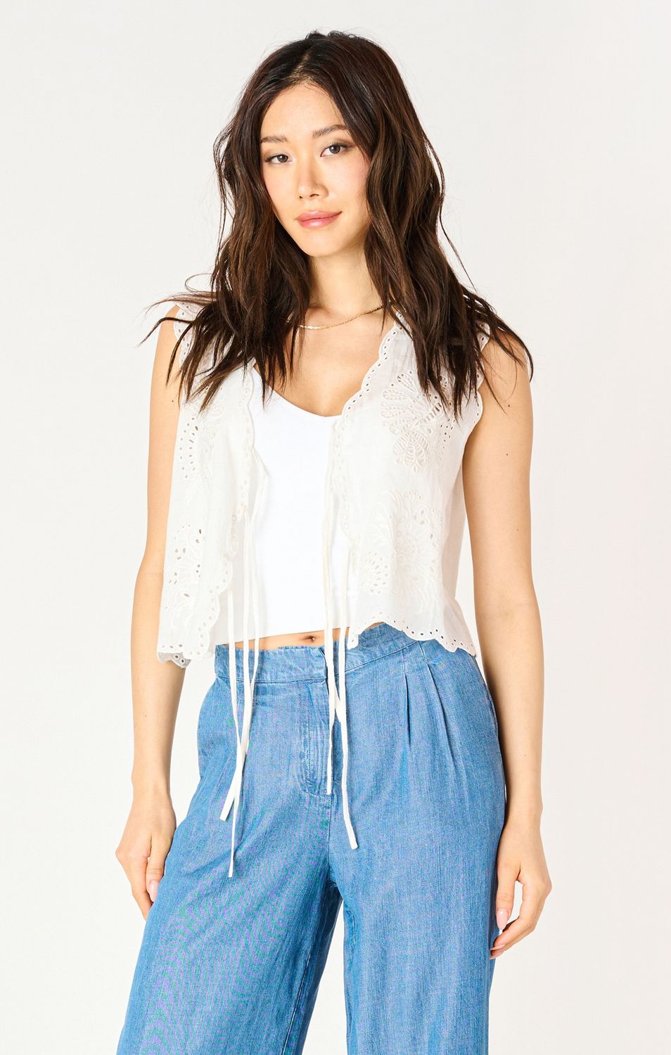 Dex Gilet broderie blanc 2523505