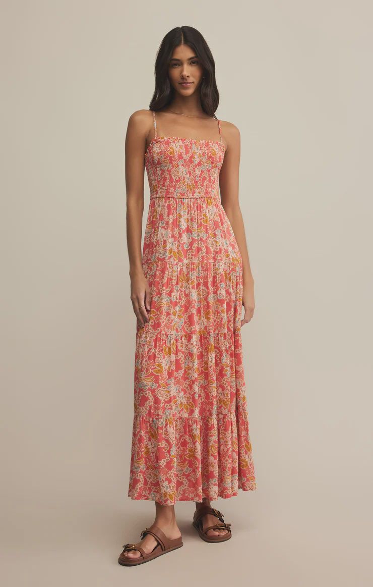 ZSupply Robe longue corail motif floral ZD252873