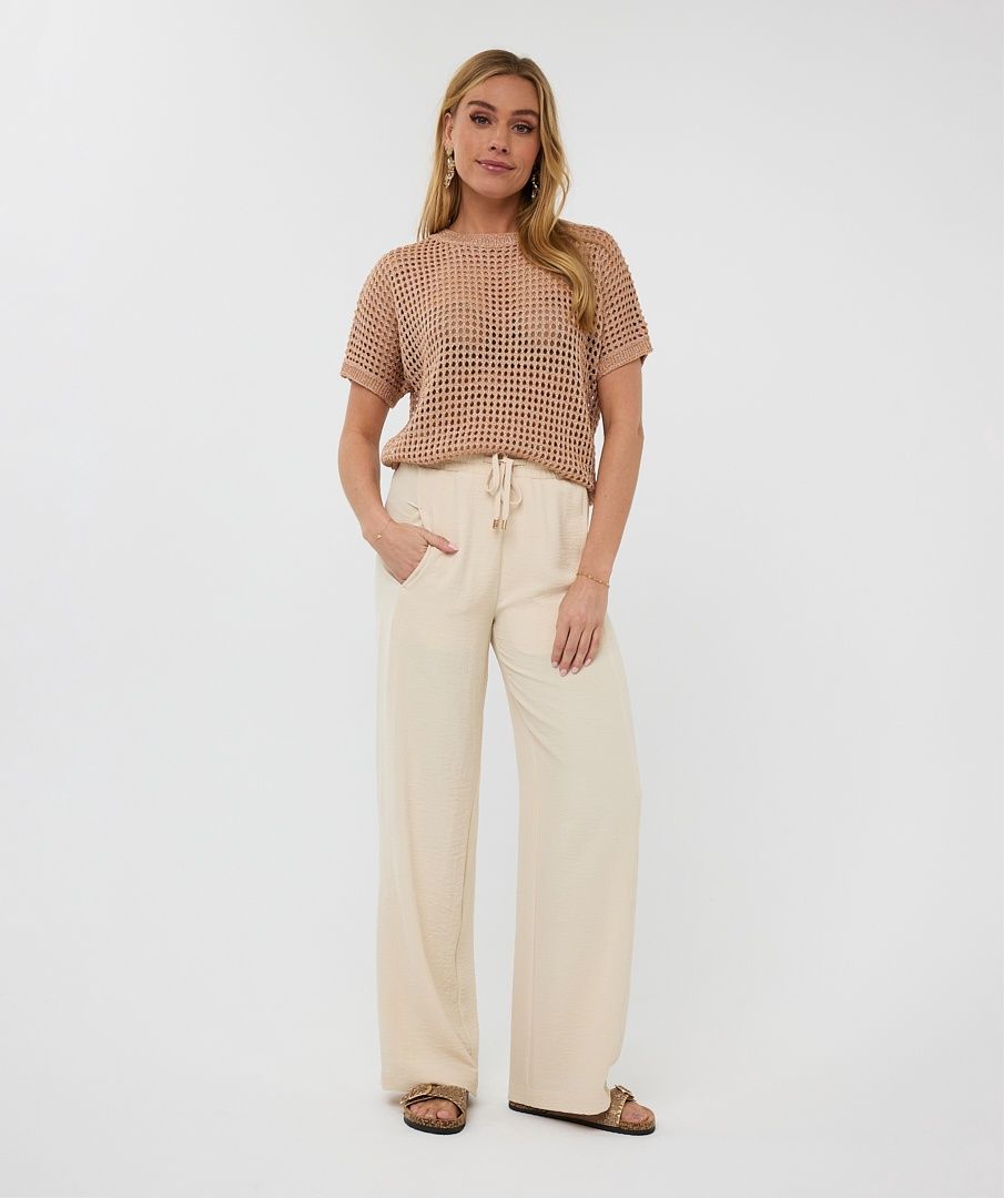 Esqualo Chandail maille lurex  praline 2502201