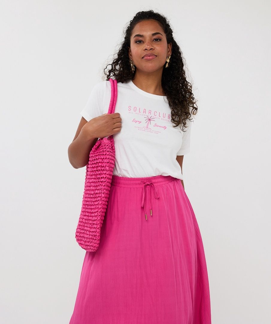 Esqualo T-Shirt Solar Club écriture rose 2505208