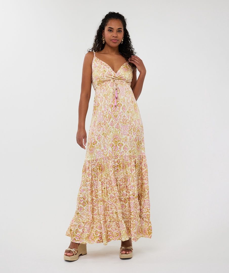 Esqualo Robe maxi motif Solar rose/lurex 2514215