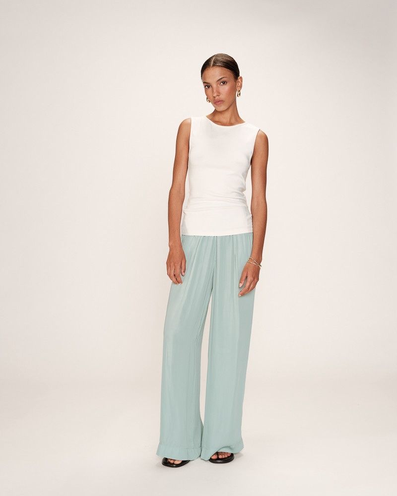 Grace&amp;Mila Pantalon palazzo Vert taille unique RAIN 13232