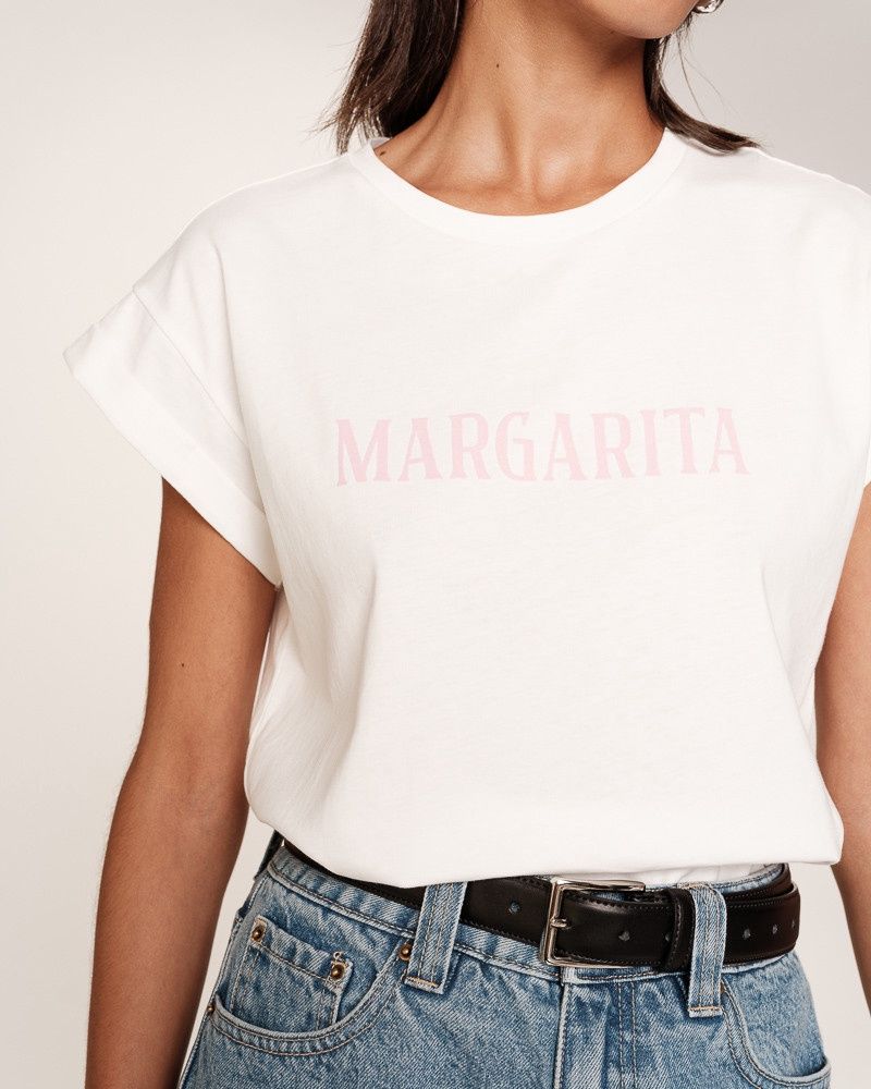 Grace&amp;Mila T-Shirt offwhite écriture Margarita RICARDO 13253