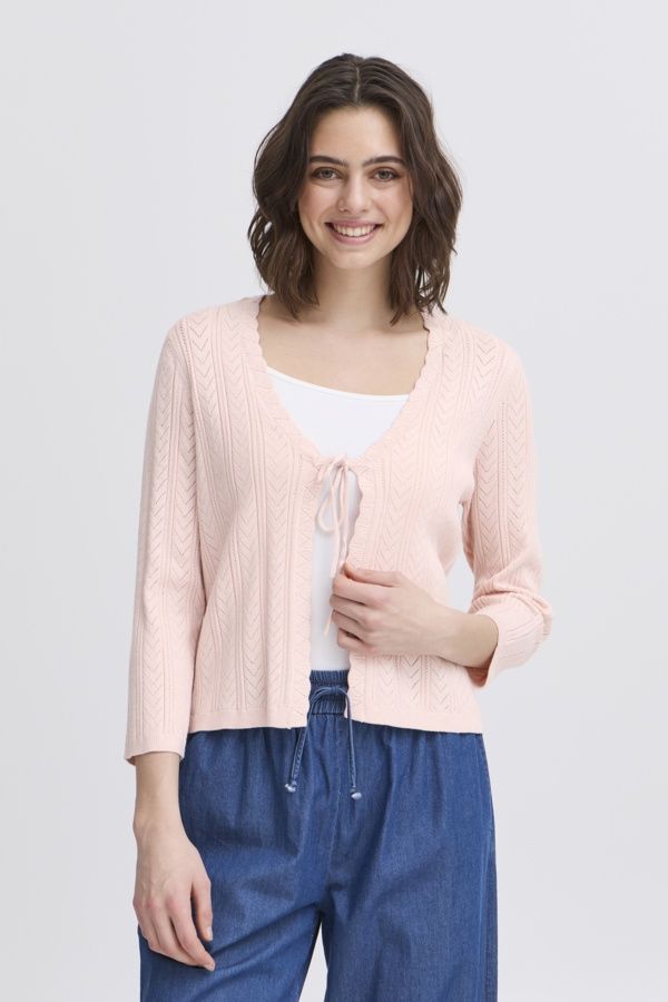 Fransa Cardigan attache boucle avant rose 20615618