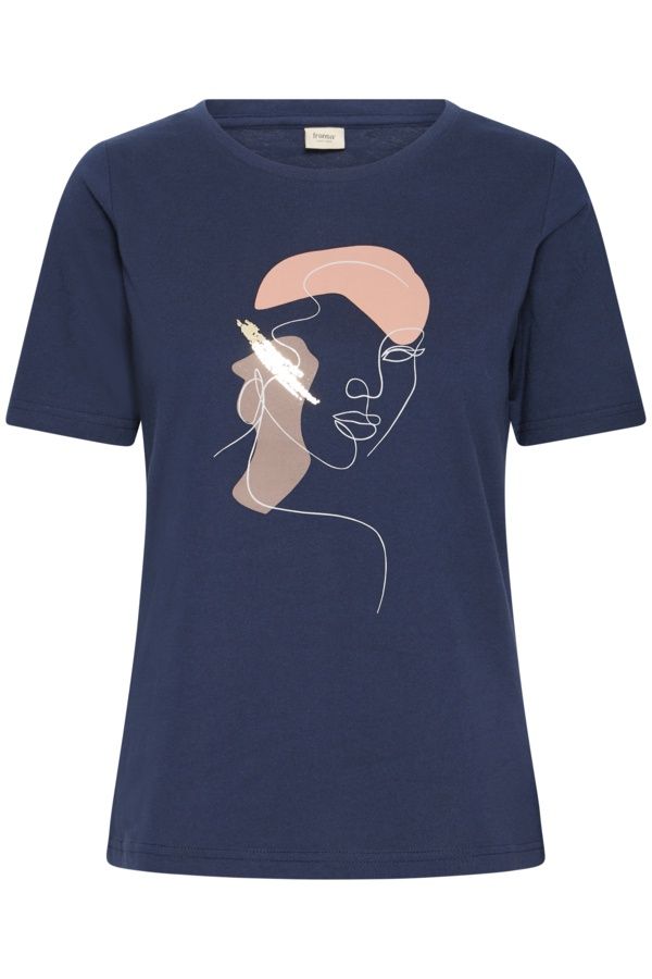 Fransa T-Shirt marine image visage 20615408