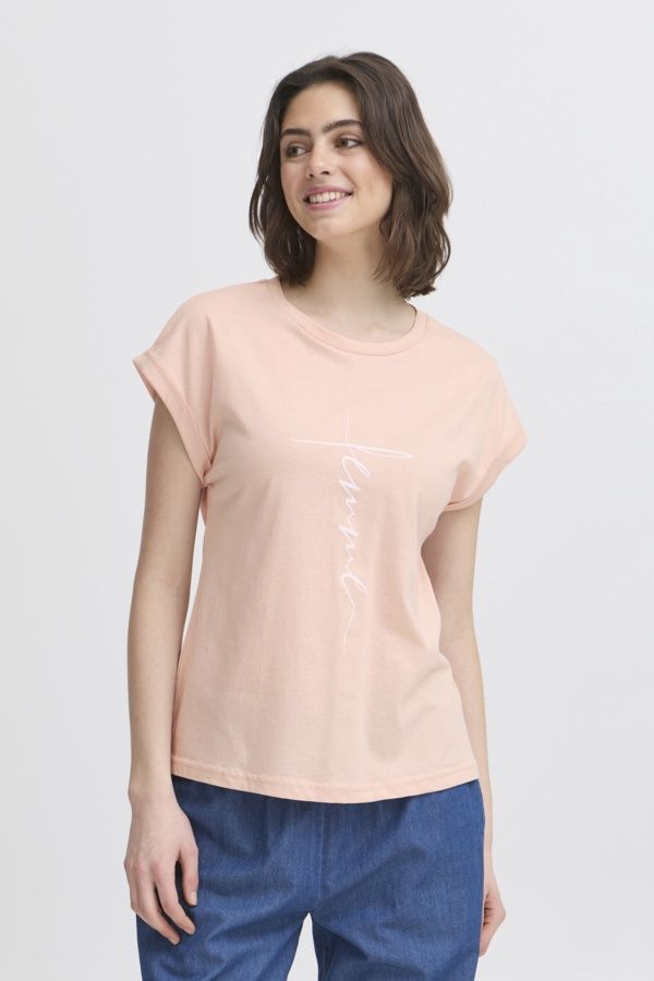 Fransa T-Shirt rose écriture FEMME 20615462