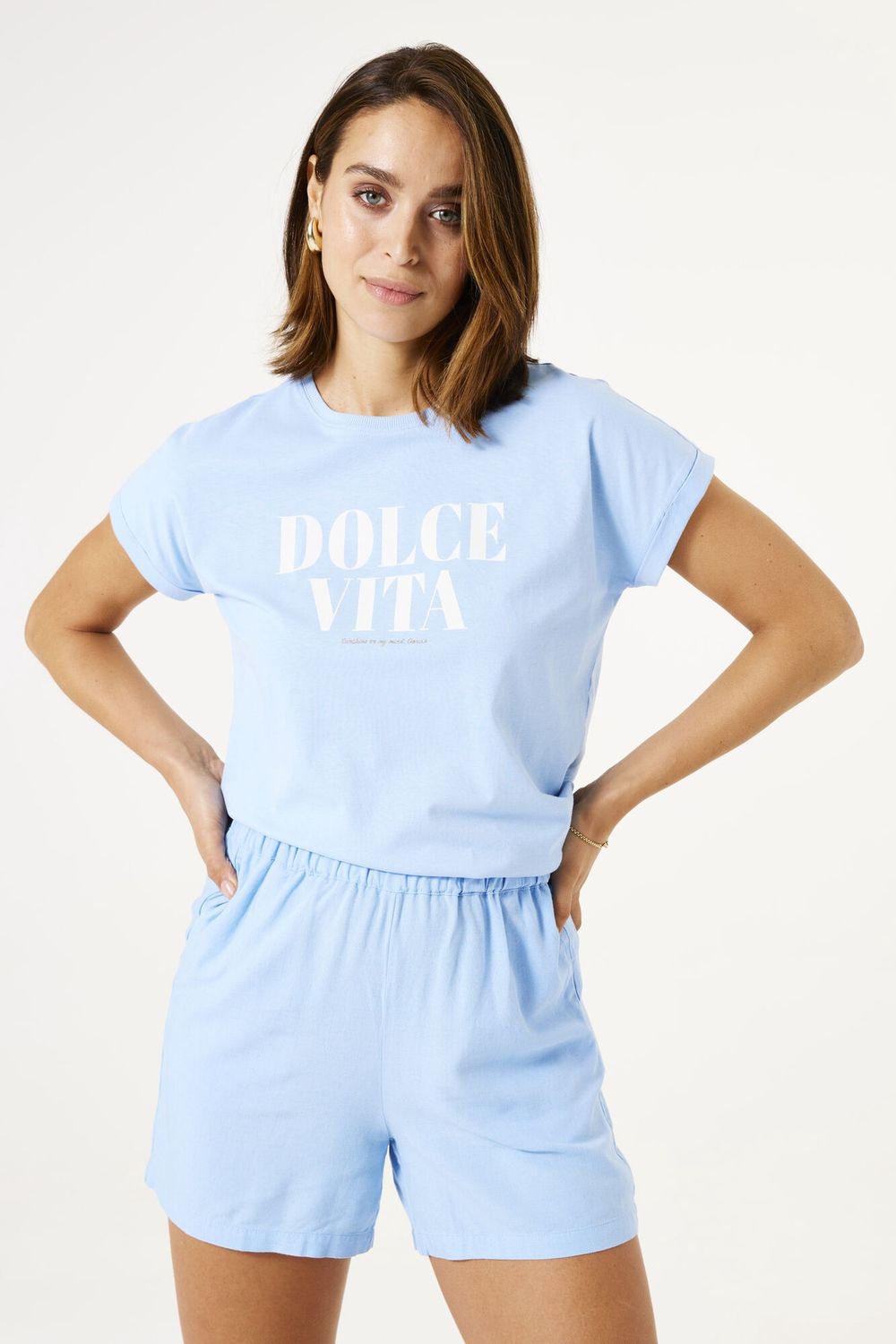 Garcia T-Shirt manches courtes DOLCE VITA Blue Wave E50201