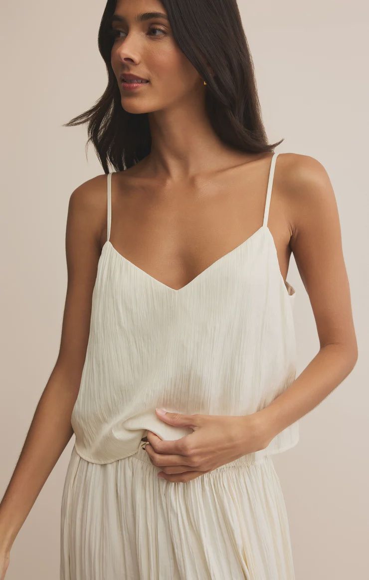 ZSupply Camisole Fiore Sandstone effet plissé et satiné ZT252712