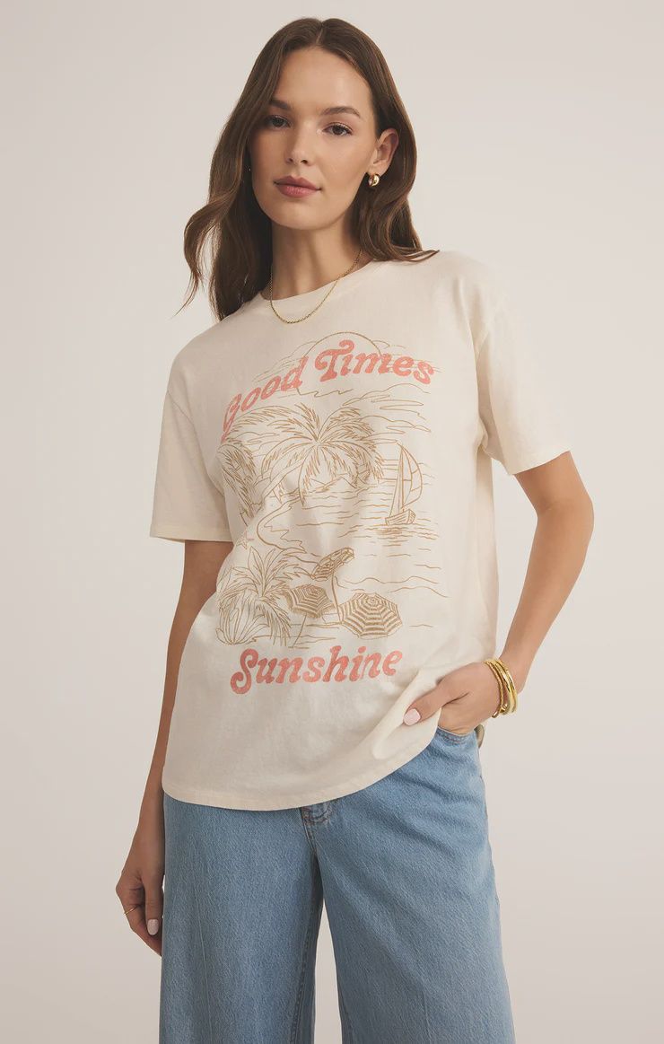 ZSupply T-Shirt offwhite Good Times coupe ample GT252812