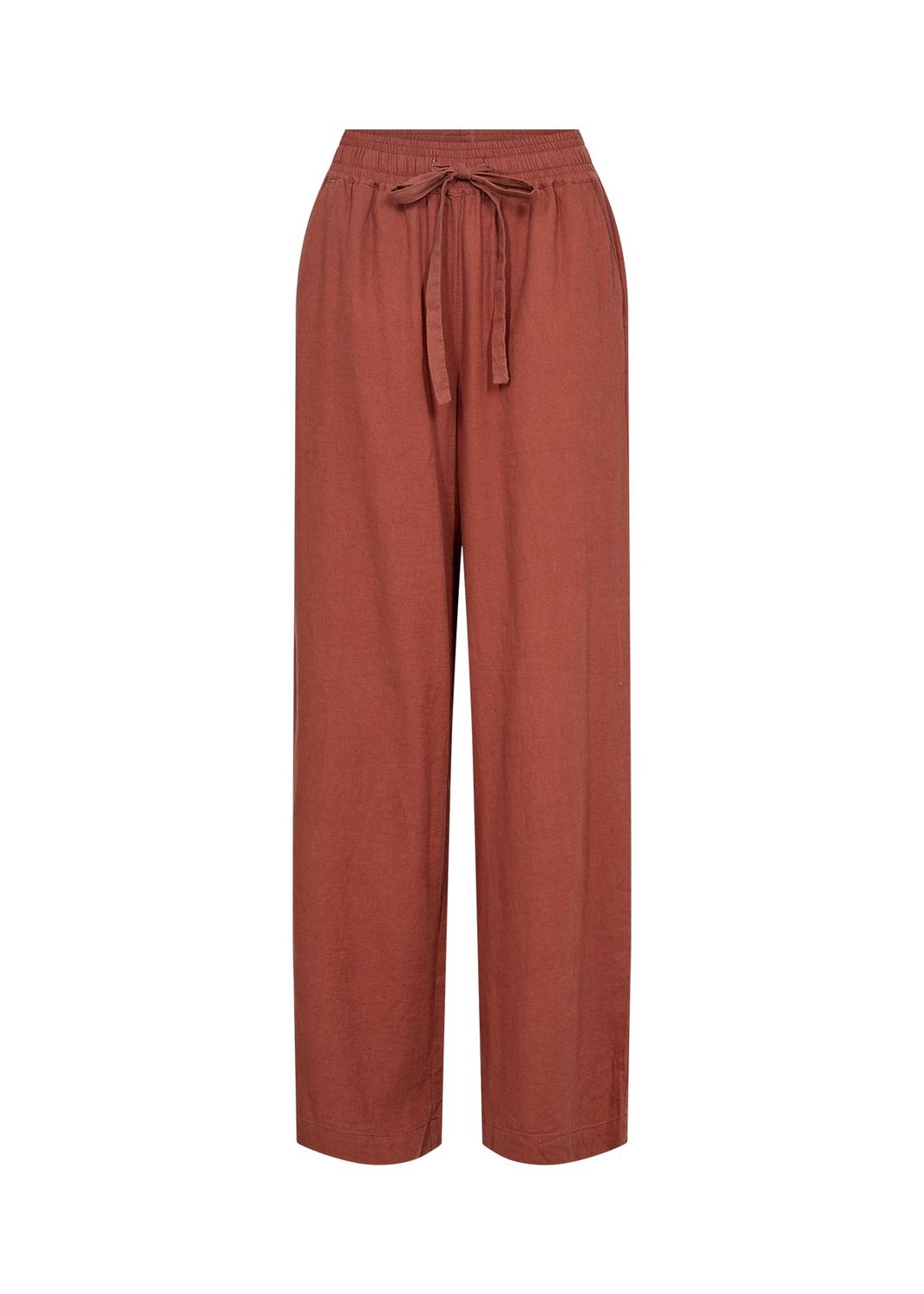 Soya Concept Pantalon lin rouille taille élastique 40791