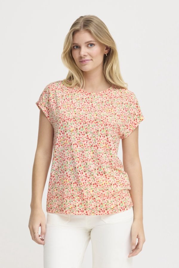 Fransa T-Shirt imprimé floral rose 20610634