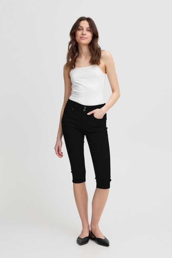 Fransa Pantalon capri noir 20600669