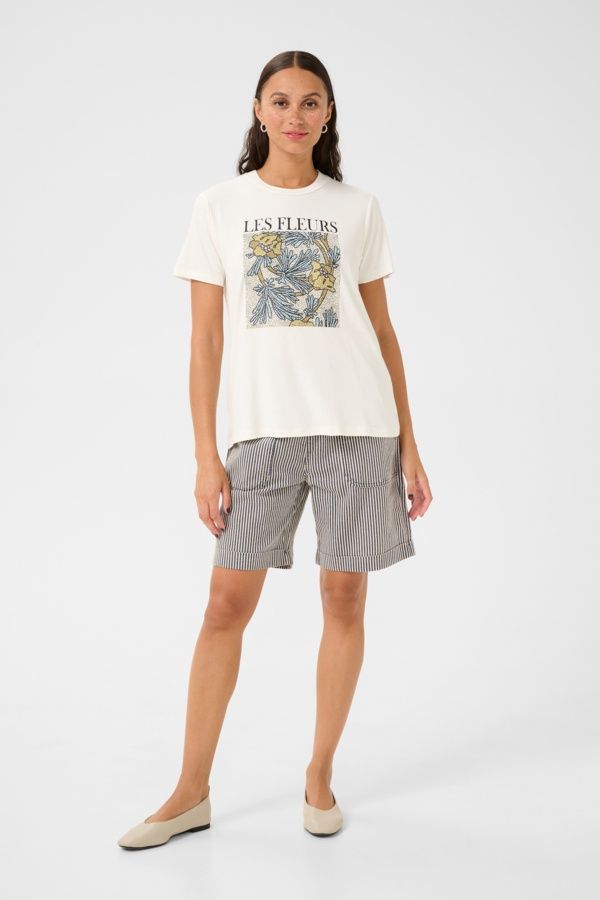 Kaffe T-Shirt offwhite imprimé Fleurs 10509998