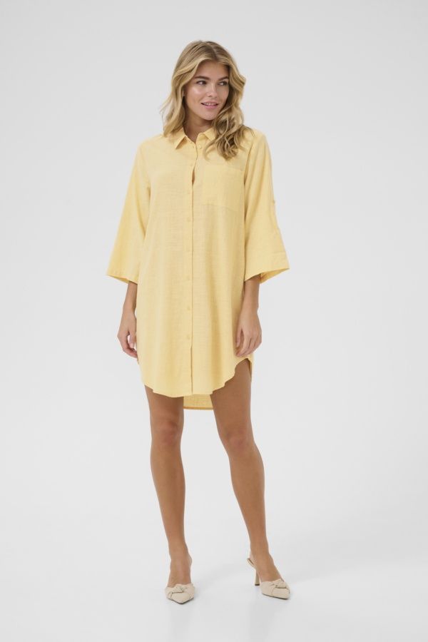 Kaffe Robe chemisier jaune maïs 10508528