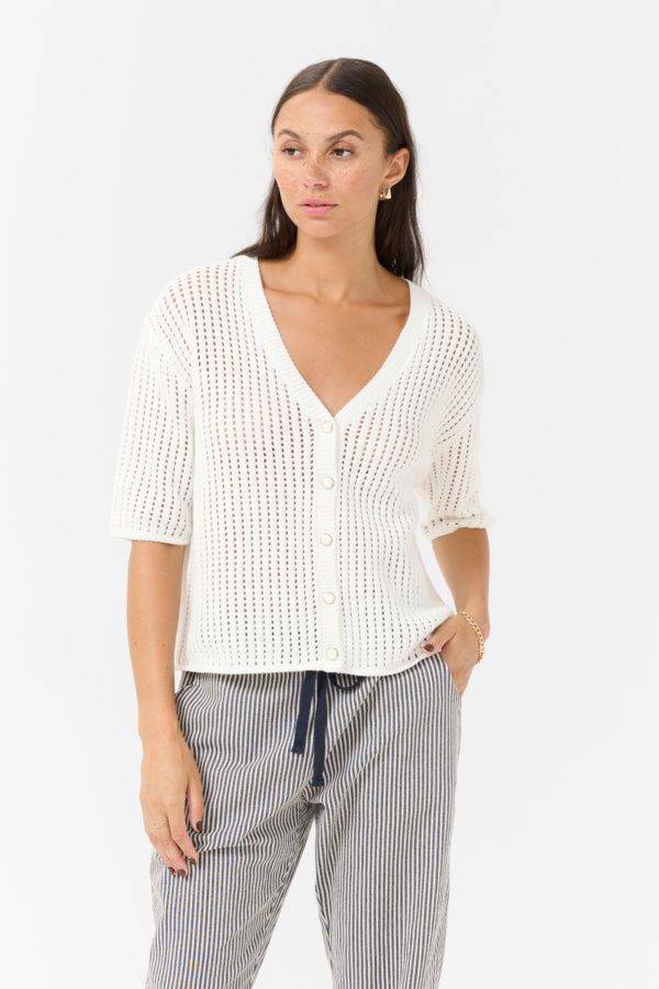 Kaffe Cardigan tricot maille avec boutons offwhite 10509986