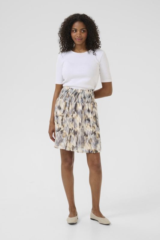 Kaffe Jupe courte taille élastique motis grey graphic 10509896