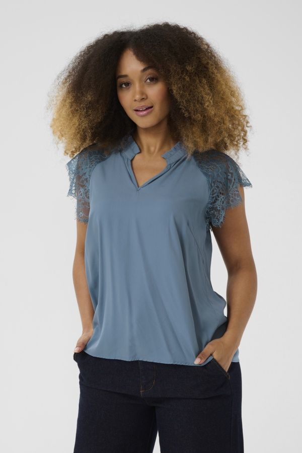 Cream Blouse haut dentelle Blue Heaven 10611693