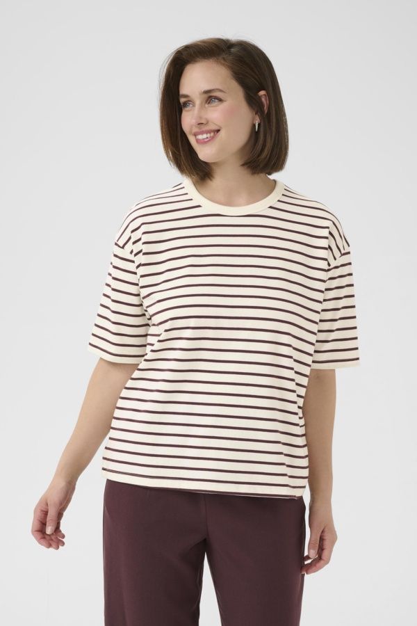 Kaffe T-Shirt rayures Fudge demi-manche 10508777