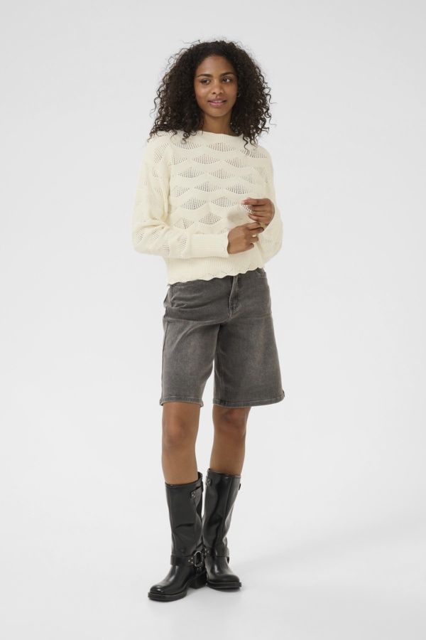 Kaffe Chandail tricot manches longues offwhite 10510258