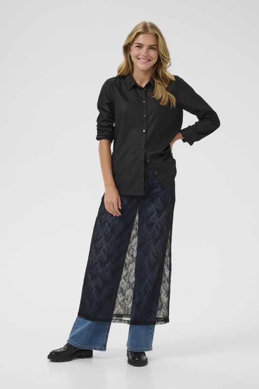 Kaffe Jupe noire dentelle taille élastique 10510577