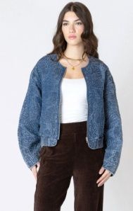 Dex Manteau bomber denim washed indigo 2629530