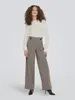 JDY Pantalon jambes droites taille élastique Driftwood 15208430