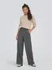 JDY Pantalon jambes droites taille élastique Grey Melange 15208430