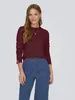 JDY Chandail tricot manches longues col rond Cabernet 15312026