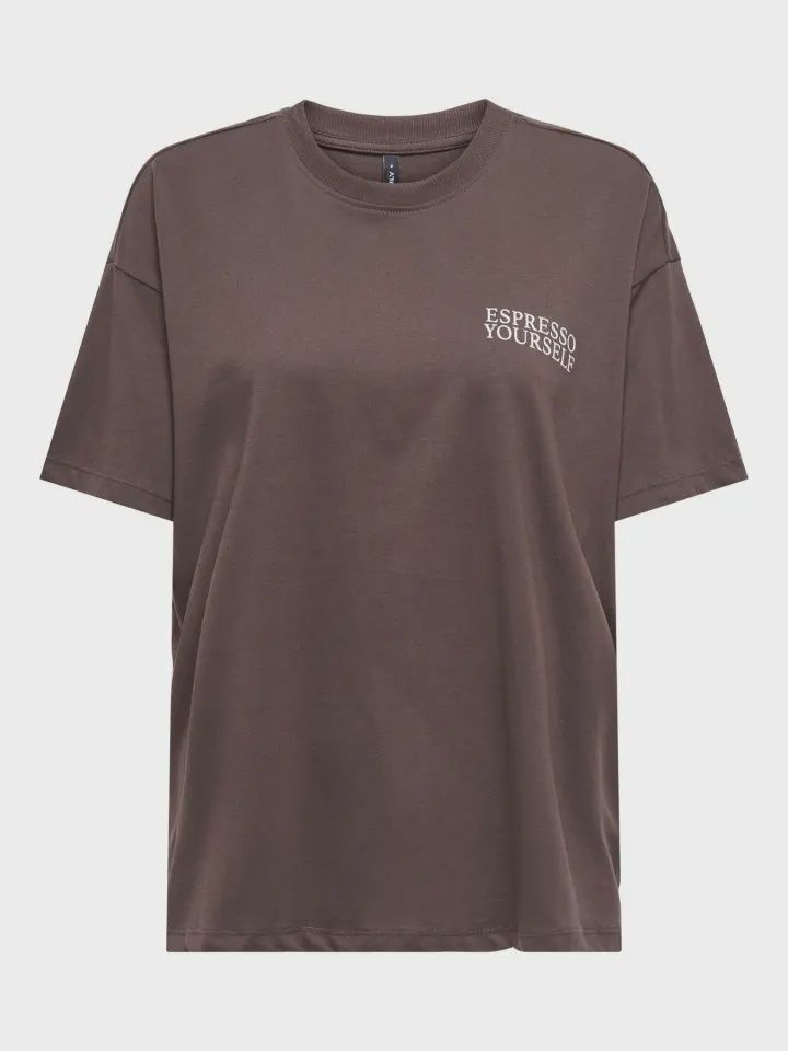 Only T-Shirt ample espresso brun 15346761