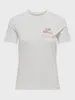 Only T-Shirt coupe régulière manches courtes imprimé dessert macarons blanc  15355521