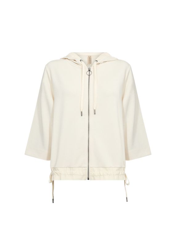 Soya Concept Veste capuchon et fermeture éclair crème 27176