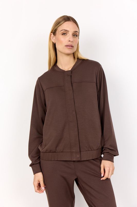 Soya Concept Veste modal brun chocolat 26942