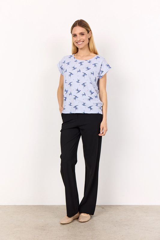 Soya Concept T-Shirt motif oiseaux Hydrangea Combi 27127