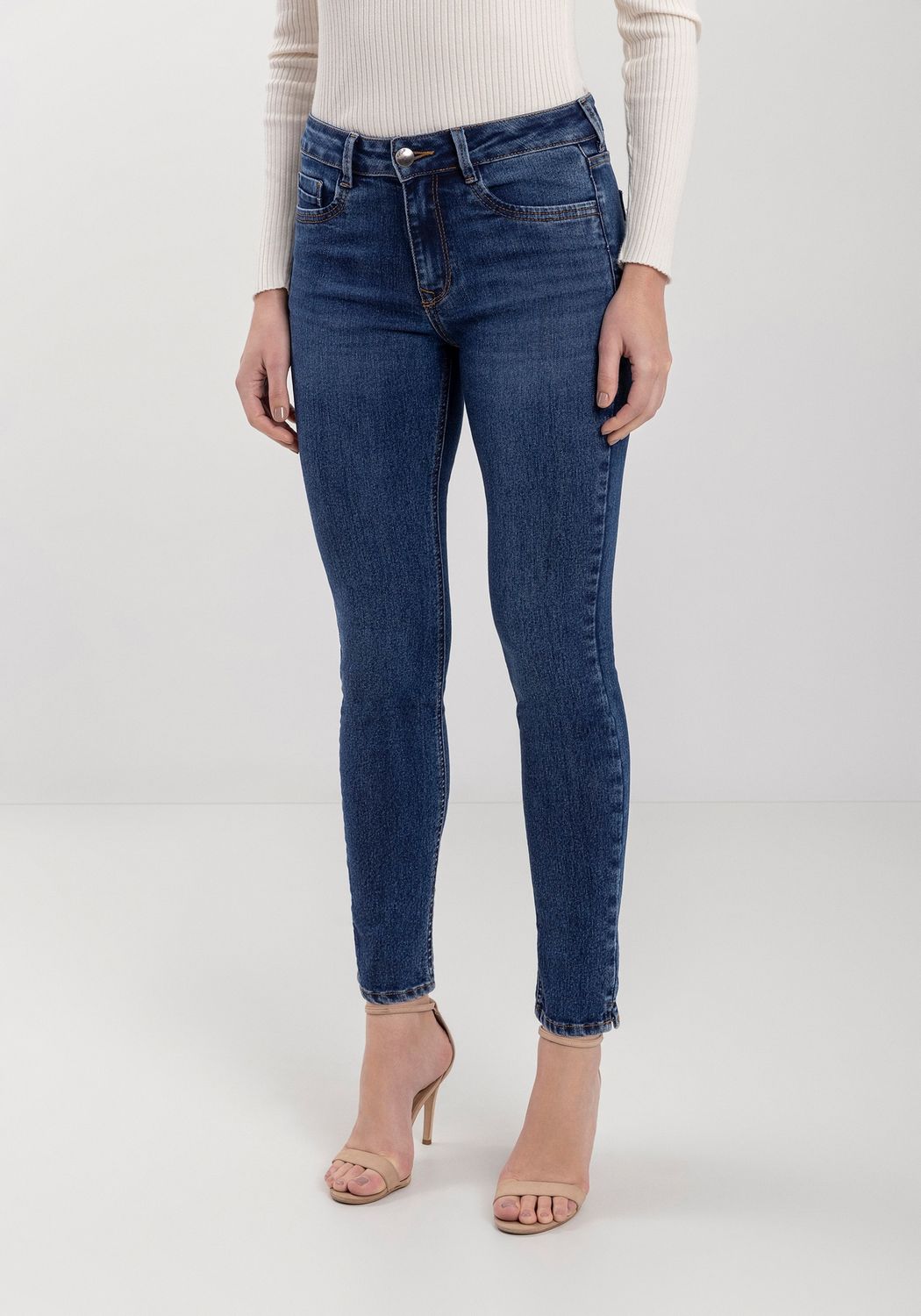 Lezalez Jeans coupe ajustée bleu foncé 0778E