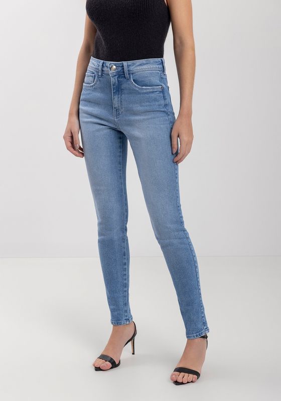 Lezalez Jeans bleu moyen coupe ajustée 0797E