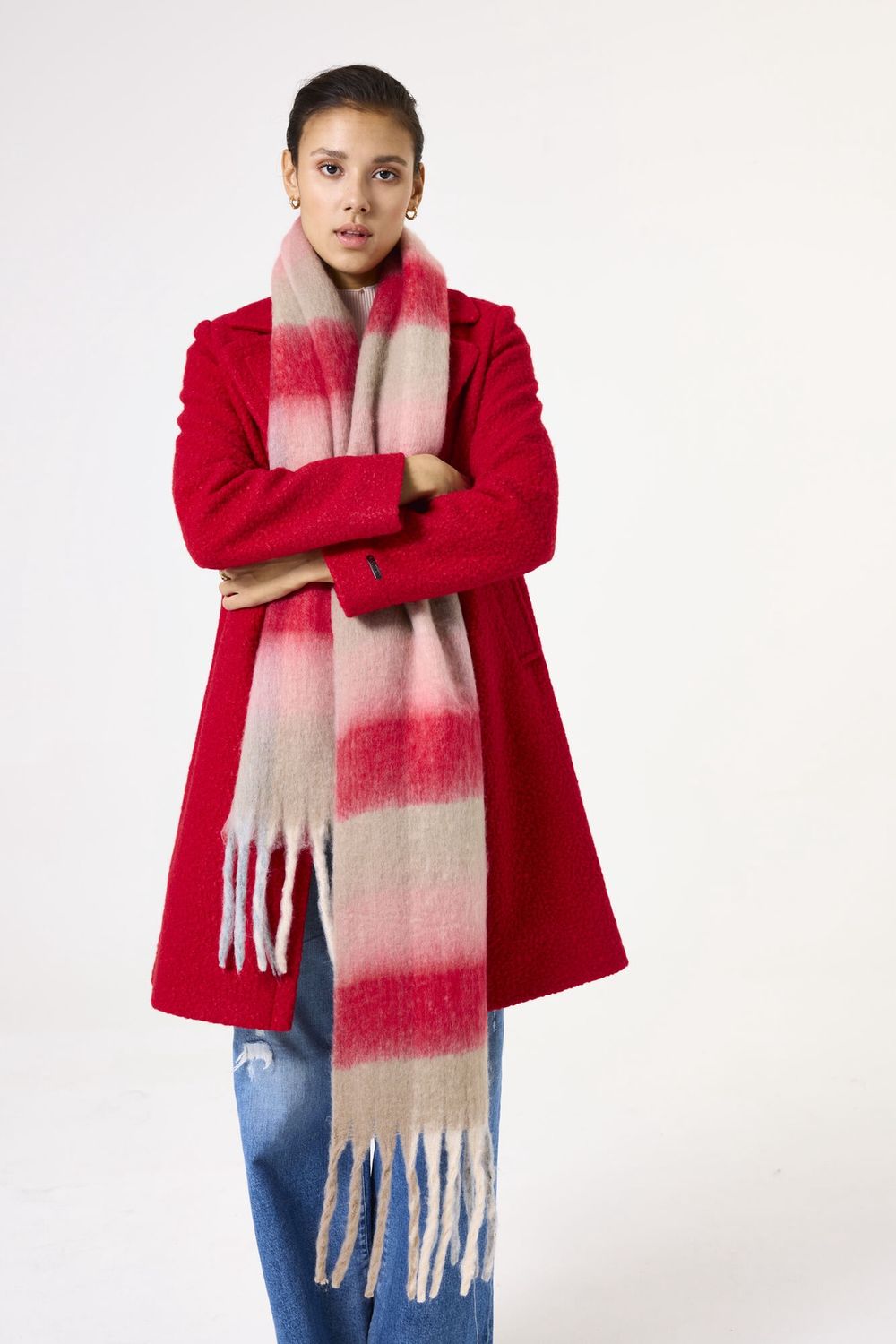 Garcia Foulard rouge et beige I50337