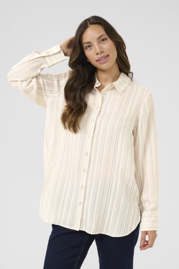 Cream  Blouse offwhite rayures noires 10613901