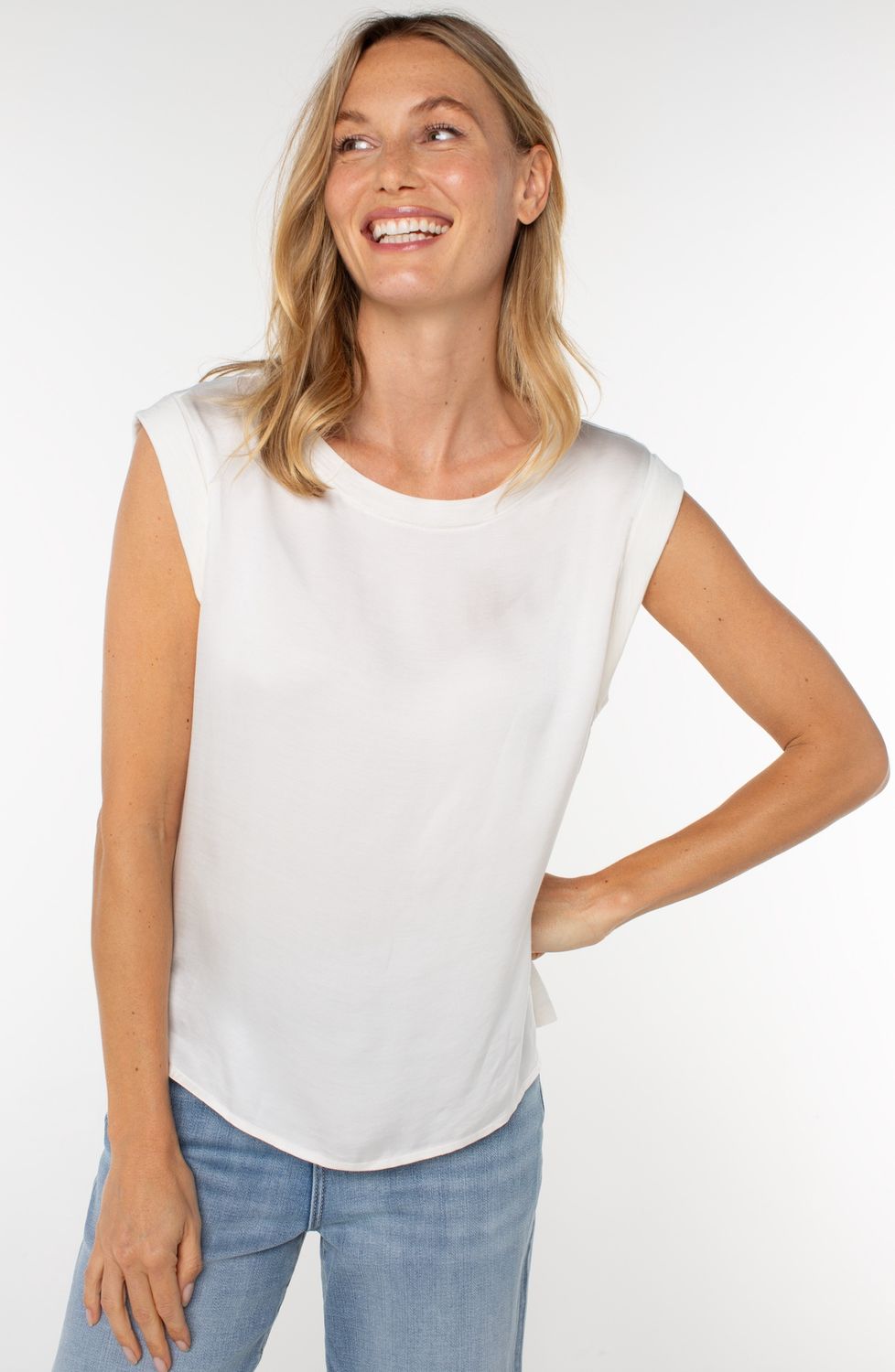Liverpool T-Shirt satiné blanc crème LM8E80PS6