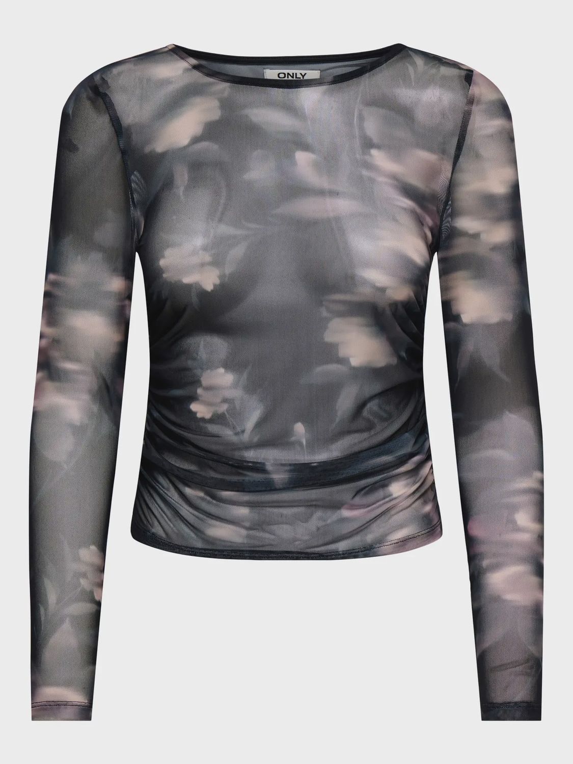 Only Haut noir mesh floral 15357311