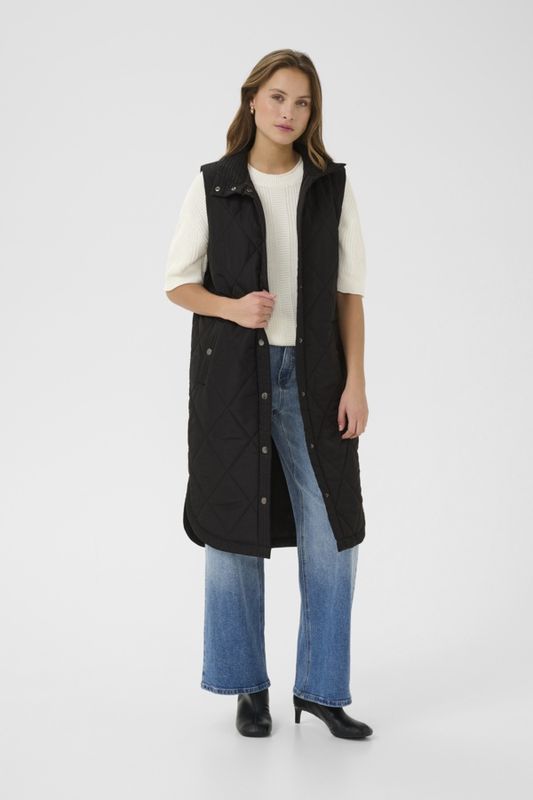 Kaffe Manteau long sans manche matelassé 10505686