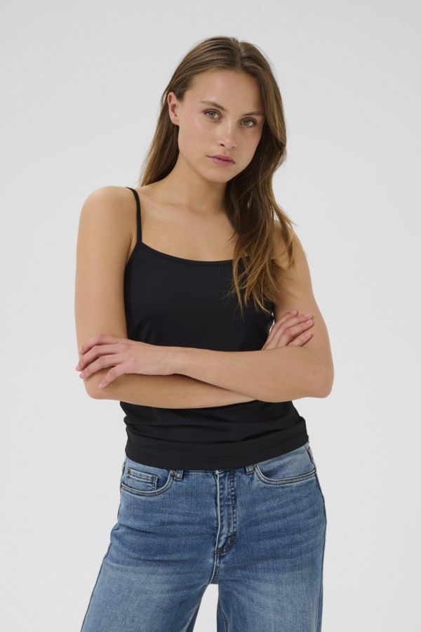 Kaffe Camisole fines bretelles ajustables noir 10510735