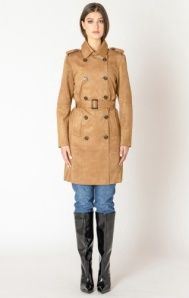 Black Tape Trench ceinturé Camel 2629003