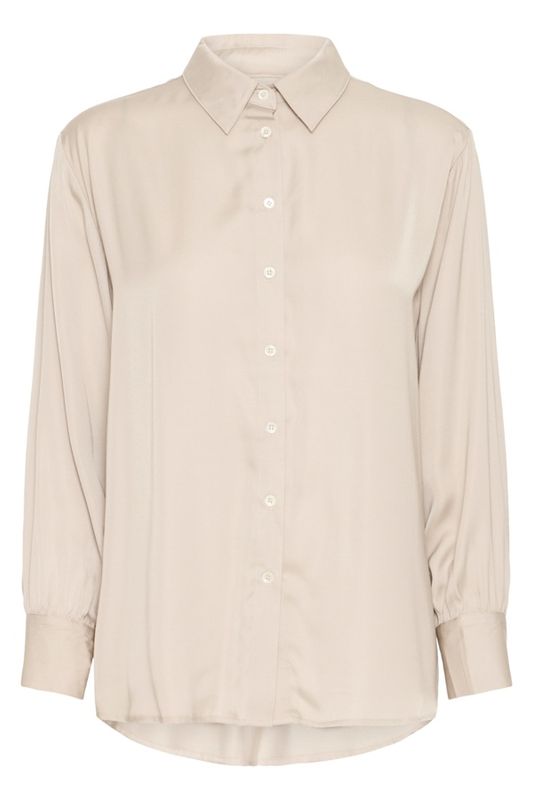 Fransa Blouse satinée manches longues Feather Gray 20616175