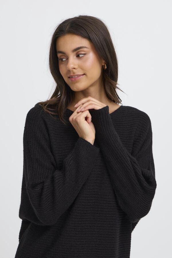 Fransa Pull manches longues noir 20611845