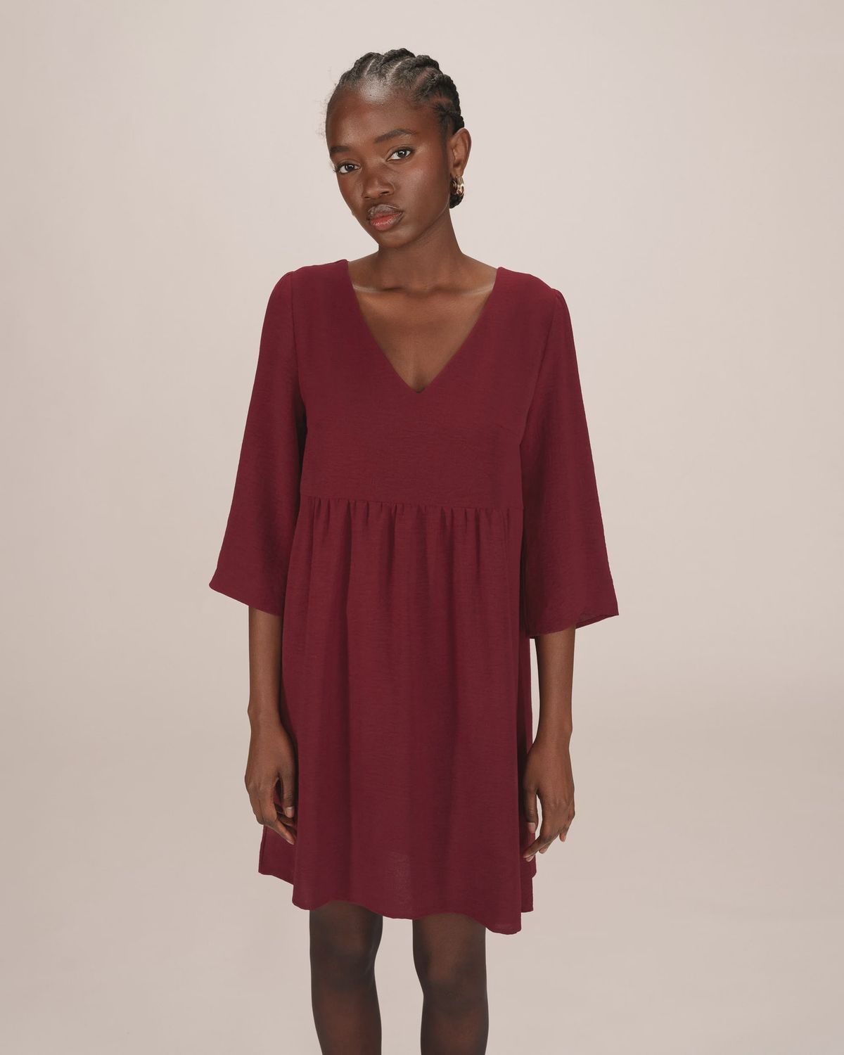 Grace&amp;Mila Robe Susana coupe Babydoll Bordeaux 0007