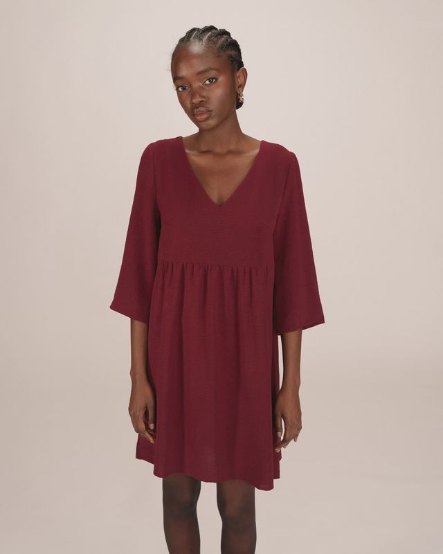 Grace&amp;Mila Robe Susana coupe Babydoll Bordeaux 0007